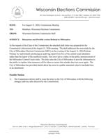 Proposed letter to Milwaukee