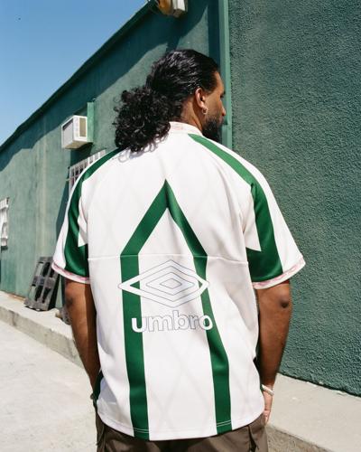 Umbro x Steven Mena x WSS, an exclusive collection blending football heritage and LA style, available only at WSS