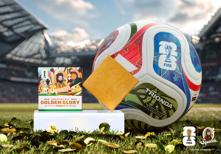 Dr. Squatch x FIFA World Cup 2026™ limited-edition Golden Glory soap