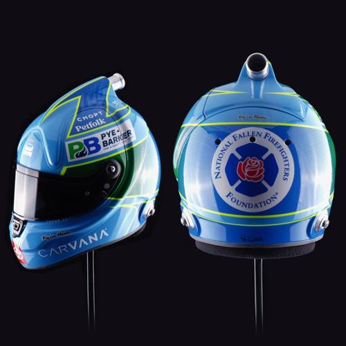 Jimmie Johnson’s specially designed DAYTONA 500 Helmet of Heroes—featuring the Pye-Barker and NFFF logos and worn during “The Great American Race”—will be auctioned by the Foundation, with proceeds benefiting the NFFF’s mission and programs.
