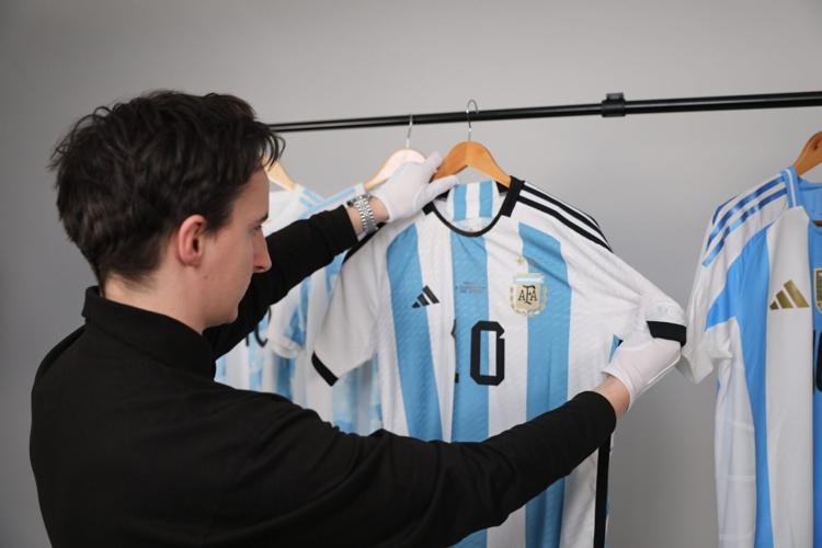 Four historic Lionel Messi shirts up for auction