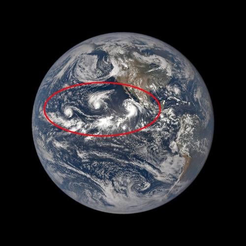 Rare trio of tropical cyclones spotted in the Pacific