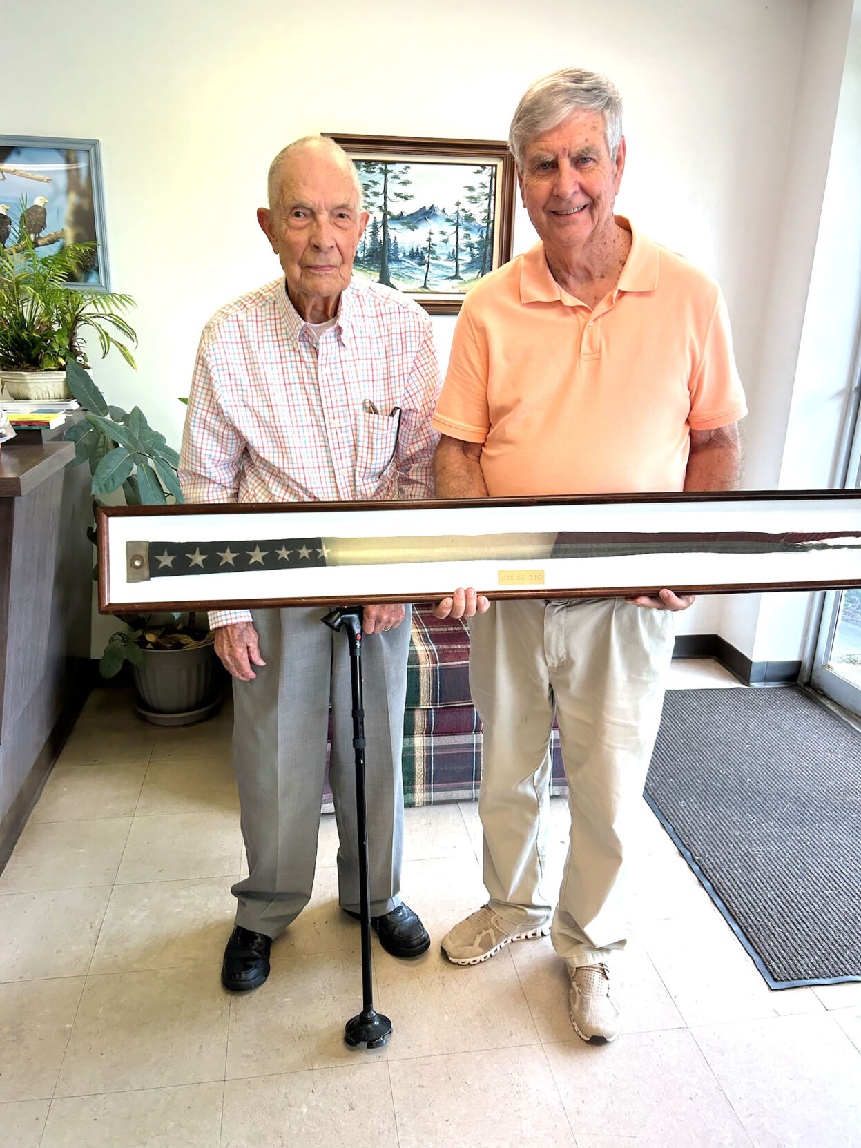 FROM NORMANDY TO TALLASSEE: WWII veteran donates commissioning flag from his ship