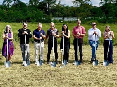 Left to Right - Dawn Barkley, Design Review Committee Member & Owner, Michael Dawson, Regional Director of Operations, Supercharged Entertainment, Franz Geiger, Managing Director & Owner, NP Limited Partnership, Stephen Sangermano, President, Supercharg...