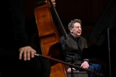 Philip Glass, pictured at a New York rehearsal in 2020, said the values of the Kennedy Center were "in direct conflict" with the message of his symphony