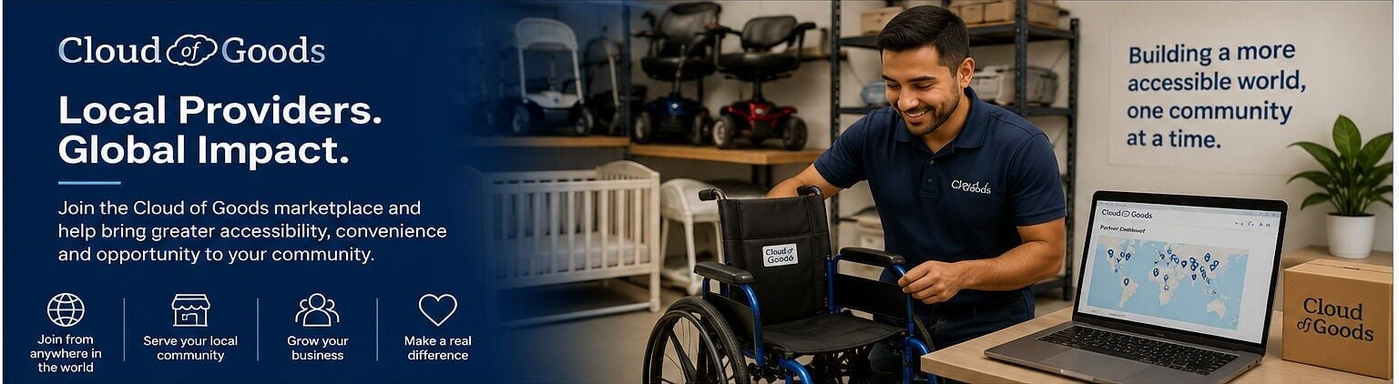 Local rental companies, entrepreneurs and side hustlers can now join the Cloud of Goods marketplace and help bring greater accessibility, convenience and opportunity to communities around the world.