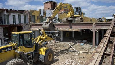 Salvage operations continue at old Russell mills