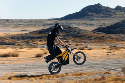 A rider takes on the trail aboard the Heybike V1 Pro, where big power meets bigger attitude.