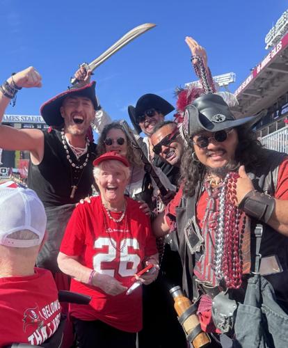 Resident at Bucs game, 2026.