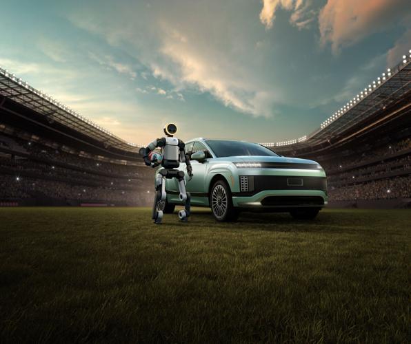Atlas, Boston Dynamics' humanoid robot, representing Hyundai Motor's advancements in robotics.