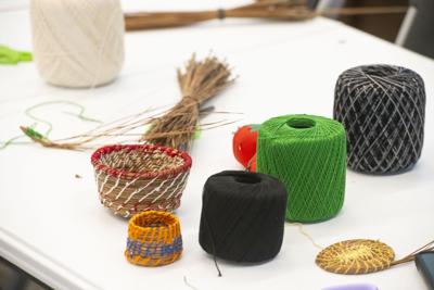 Tallassee residents learn pine needle basket weaving