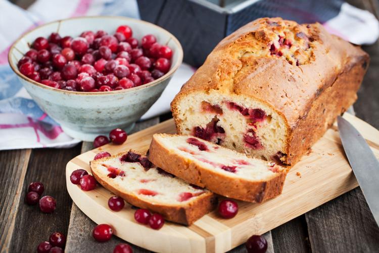 Delicious fresh homemade cranberry loaf