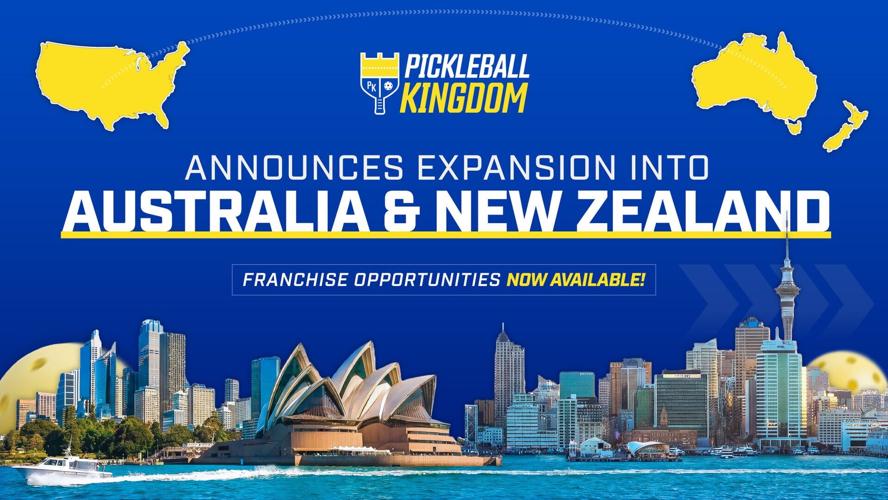 Pickleball Kingdom, the world's largest indoor pickleball franchise, announces its expansion into Australia and New Zealand.