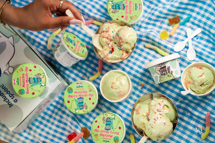 Chelsea Piers and Ample Hills Creamery Debut A Limited Edition "Matcha Berry Mash-Up" Ice Cream Flavor.