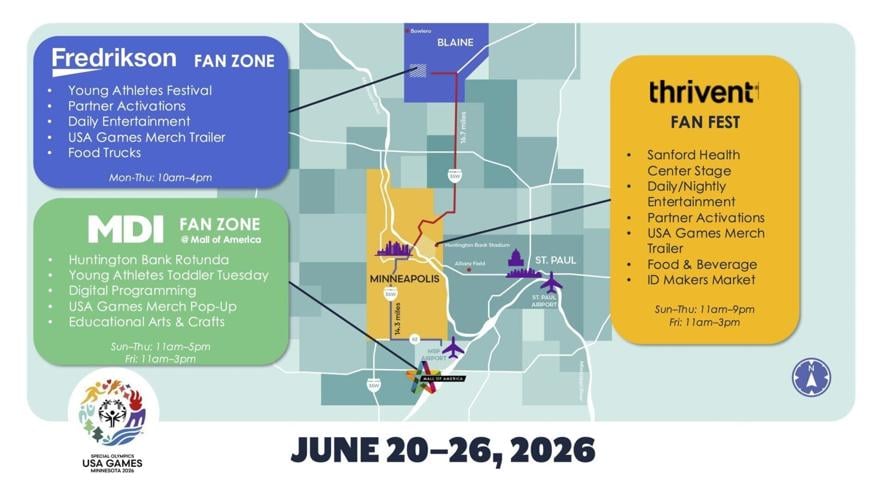 The 2026 Special Olympics USA Games are unveiling three free Fan Zones — high-energy gathering spaces where fans can celebrate the athletes, engage with the Games and be part of the action beyond competition.