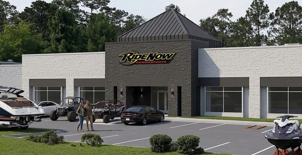 Rendering of the new RideNow Powersports dealership in Tallahassee, Florida.