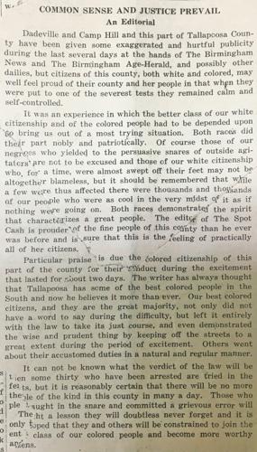 Local coverage of The Share Croppers Union