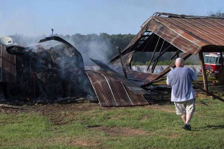 PHOTOS: Hay barn fire at Bar J Farms