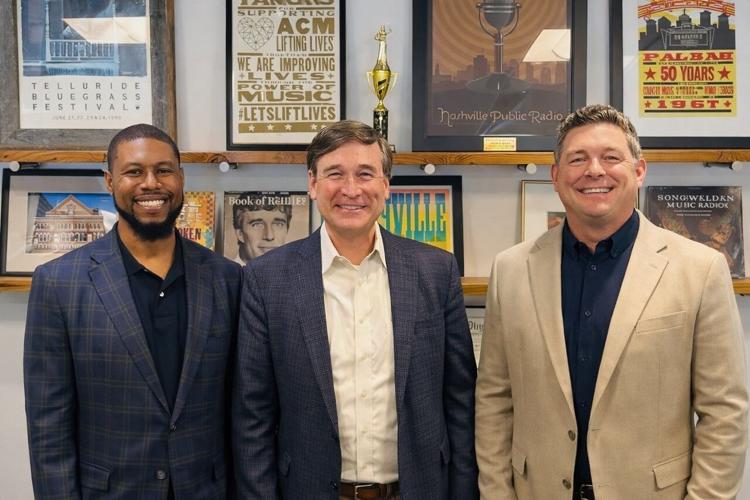 Pictured (L-R): Ben James, Senior Vice President and Managing Director, Music, Sports and Entertainment Group for First Horizon Bank; Andrew Kintz, Executive Vice President, Music, Sports and Entertainment Group for First Horizon Bank; Bryan Bolton, Sen...