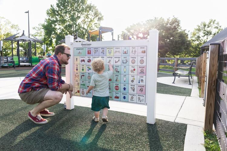 Communication boards are found on playgrounds and in other public spaces.