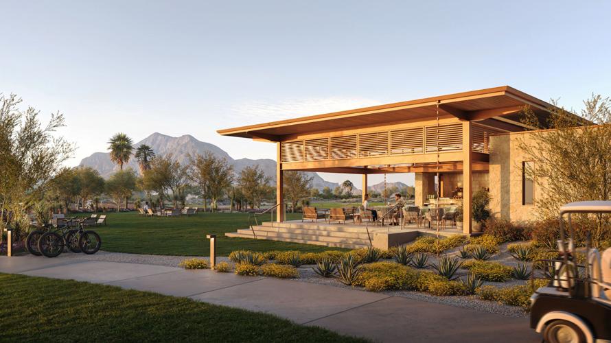 Comfort station for the David McLay Kidd-designed golf course (Credit: Coral Mountain Desert Club)