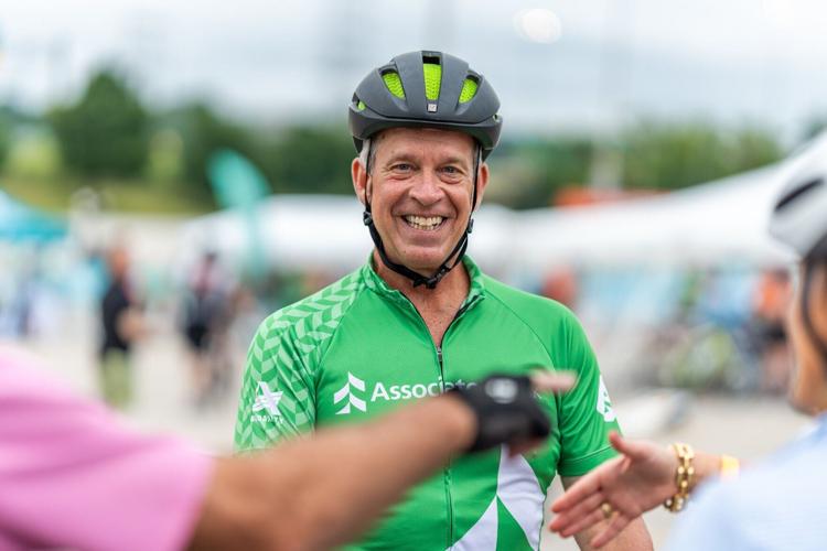 Andy Harmening, president and chief executive officer of Associated Bank, at 2025 Audaxity Bike Ride.
