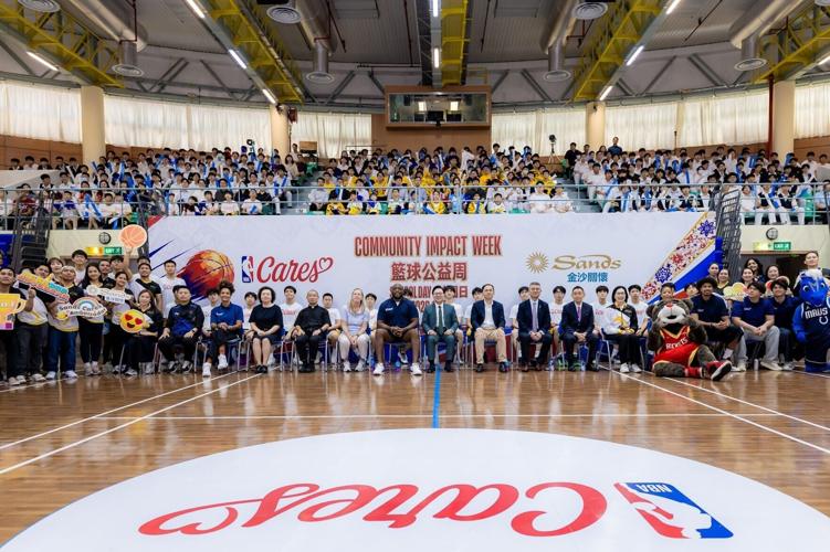 Students enjoy “School Day” at Yuet Wah College, Macau today. The third event of the “NBA Cares x Sands Cares Community Impact Week” brought together approximately 600 participants, including NBA legends and coaches, NBA executives, teachers and student...