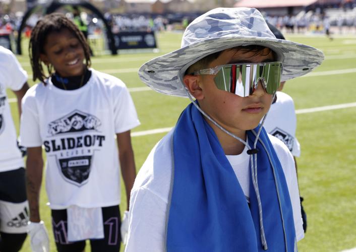 Slideout Academy campers staying cool, recovering quickly between reps and maximizing their performance with Frogg Toggs Cooling and Heat Mitigation products in the Las Vegas heat