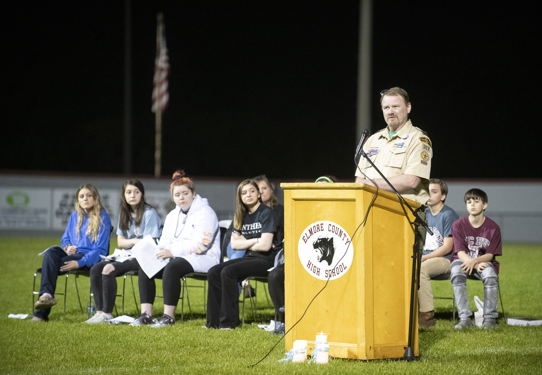 PHOTOS: Candle light vigil for Elmore County High School student Gardner Cameron