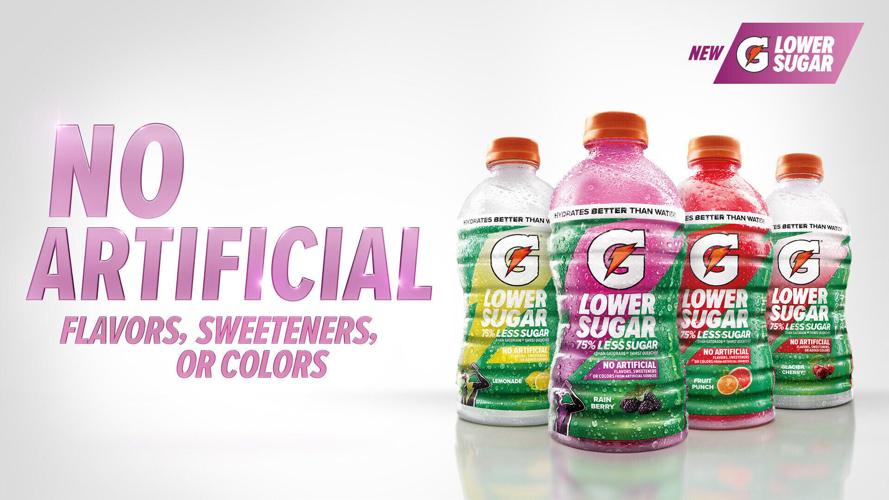 Gatorade Lower Sugar contains no artificial flavors, sweeteners, or colors.