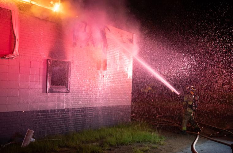 Photos: Firefighters battle blaze at McGhee Furniture Warehouse