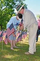 PHOTOS: Volunteers set up Memorial Day display at Pennington Park