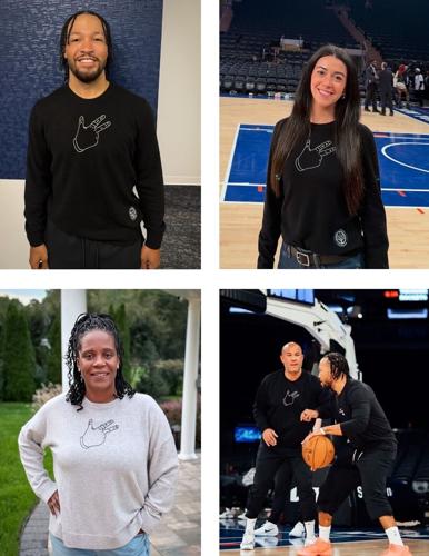 Clockwise from top left: Jalen Brunson, his wife, Ali, his father, Rick, and his mother, Sandra.