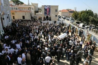 Hundreds of people buried their parish priest Father Pierre Rai