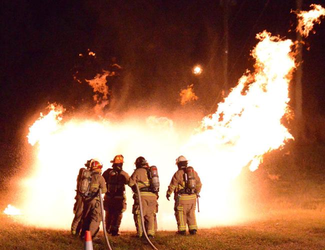 Local VFD’s fight propane tank blaze in combined practice session