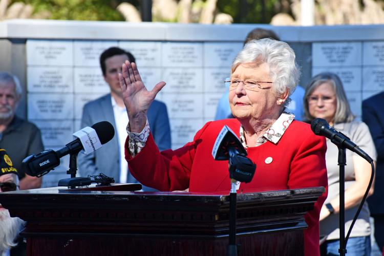 PHOTOS: Gov. Kay Ivey dedicates veterans wall in Sylacauga