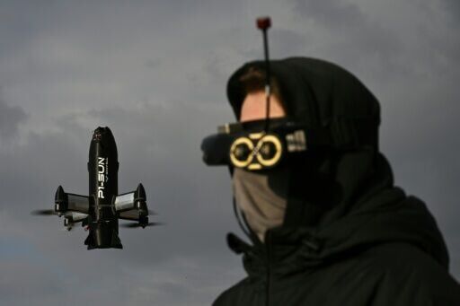 An operator from Ukraine's Skyfall tests a P1-Sun model