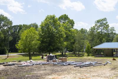 New playground under construction at Panther Palace
