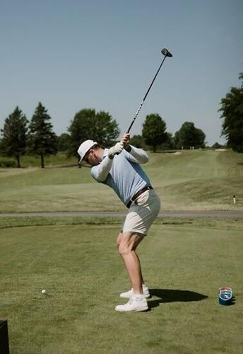 Buffalo Bills Offensive Tackle Spencer Brown tees off at the inaugural Terakeet Invitational
