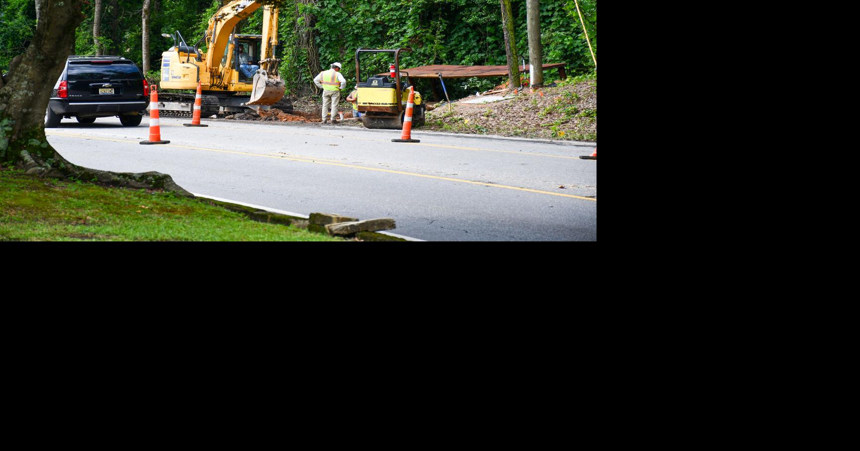 Collapsed sewage lines being repaired