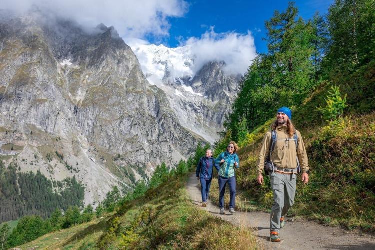 Backroads guests hiking in the Alps. Backroads announces new 2027 trips across the globe.