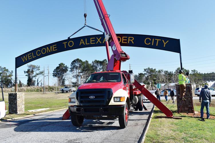 Sign welcomes visitors flying to Alexander City