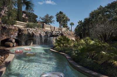 The 5-acre "Explorer Island" waterpark at Four Seasons Resort Orlando includes a winding lazy river plus two water slides, an interactive splash zone, and more.