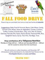fall food drive flyer