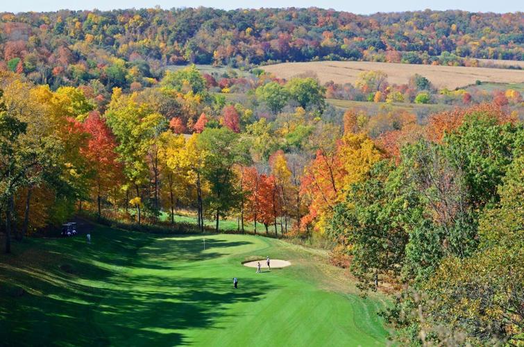 Eagle Ridge Resort & Spa’s Signature Golf Course in Galena, Illinois, during the fall. Photo Credit: Eagle Ridge Resort & Spa.