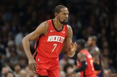 Kevin Durant helped the Houston Rockets to a come-from-behind defeat of his former club Phoenix in the Western Conference