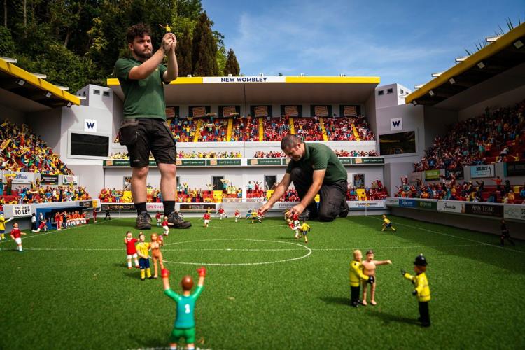 Model village unveils new miniature ‘Wombley Stadium’ – complete with streakers