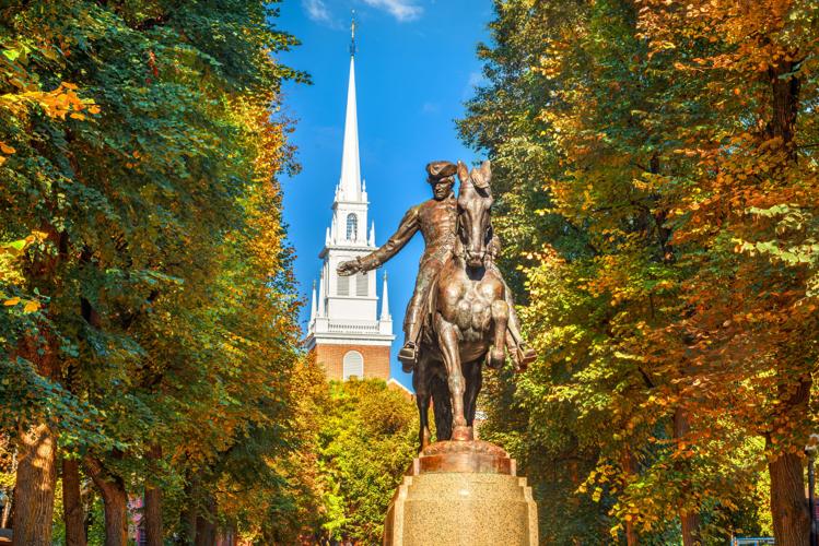 Boston, Massachusetts, USA at the Paul Revere Monument