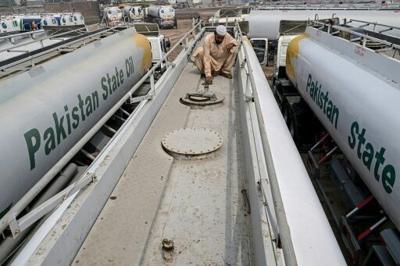 Pakistani fuel tanker drivers have been forced to wait to fill up