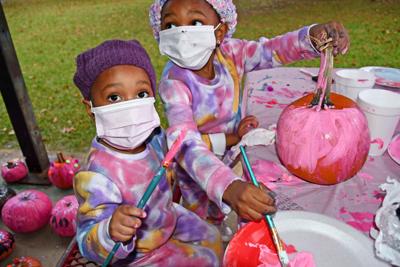 Painting pumpkins